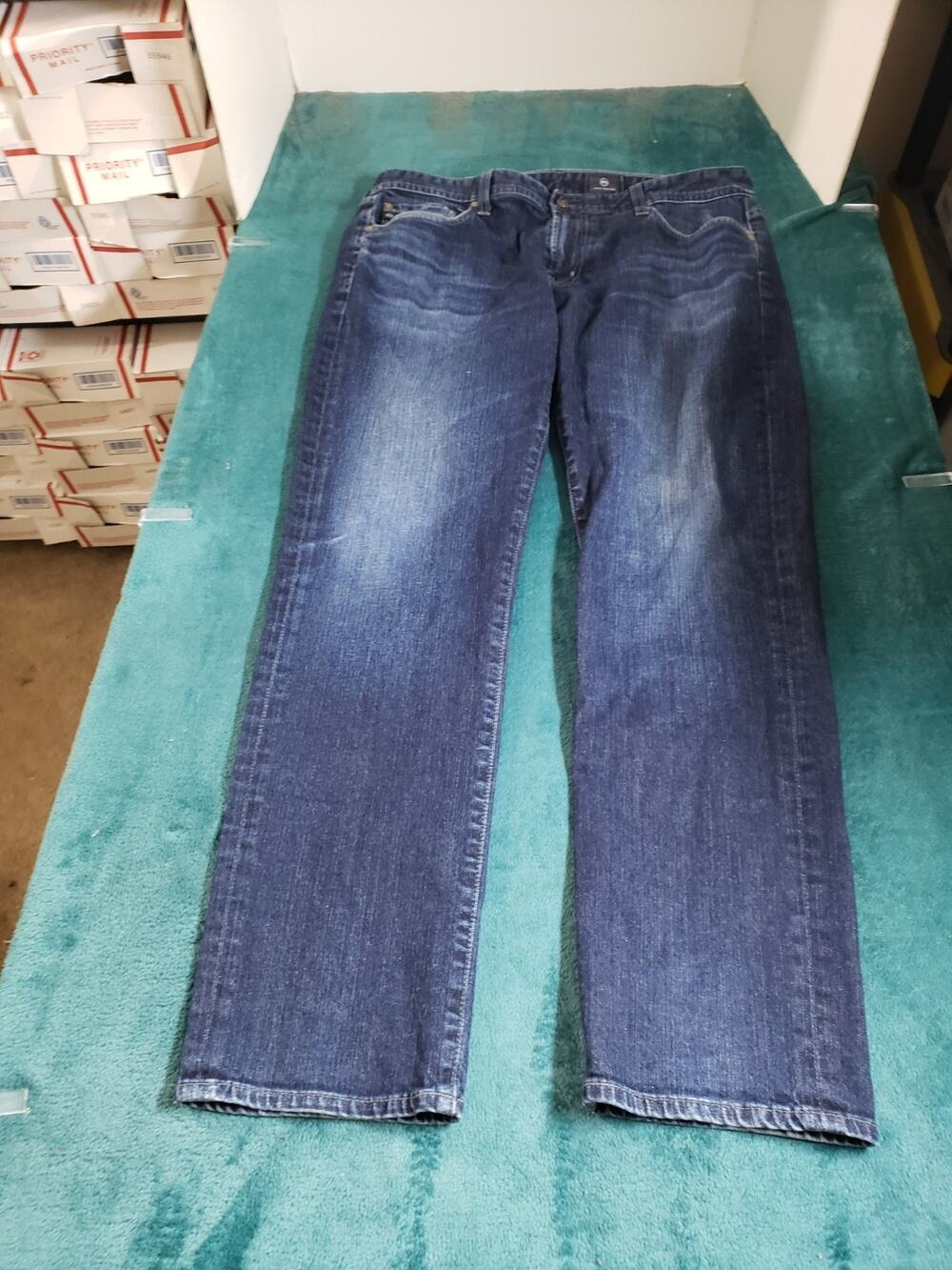 Adriano Goldschmied Jeans Size 36x32 Mens Blue Pants Stretch Graduate Straight